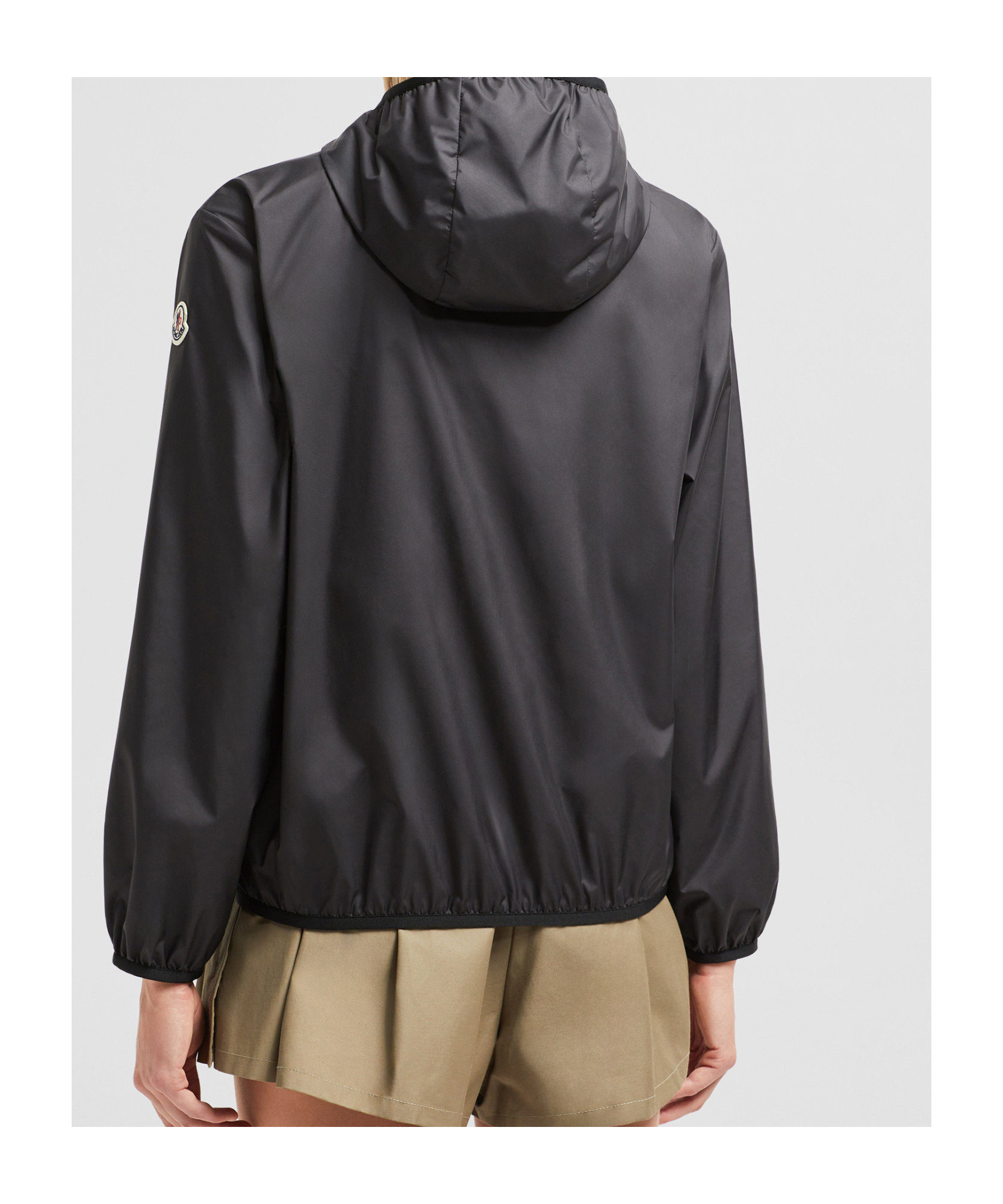 Shop Moncler Fegeo Hooded Windbreaker In Black