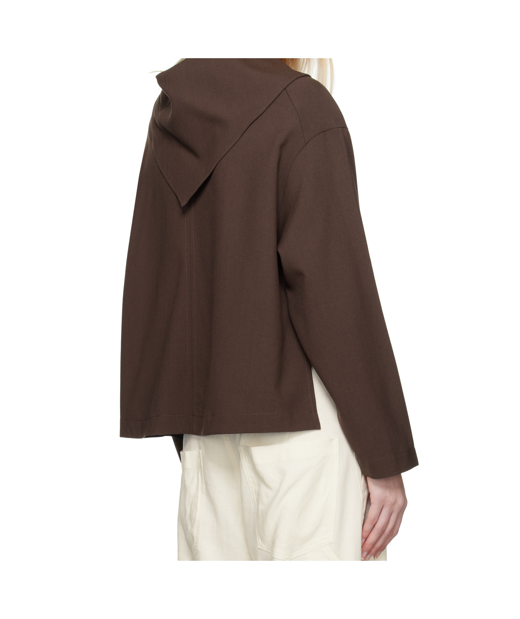 Studio Nicholson Brown Bute Blouse In Conker
