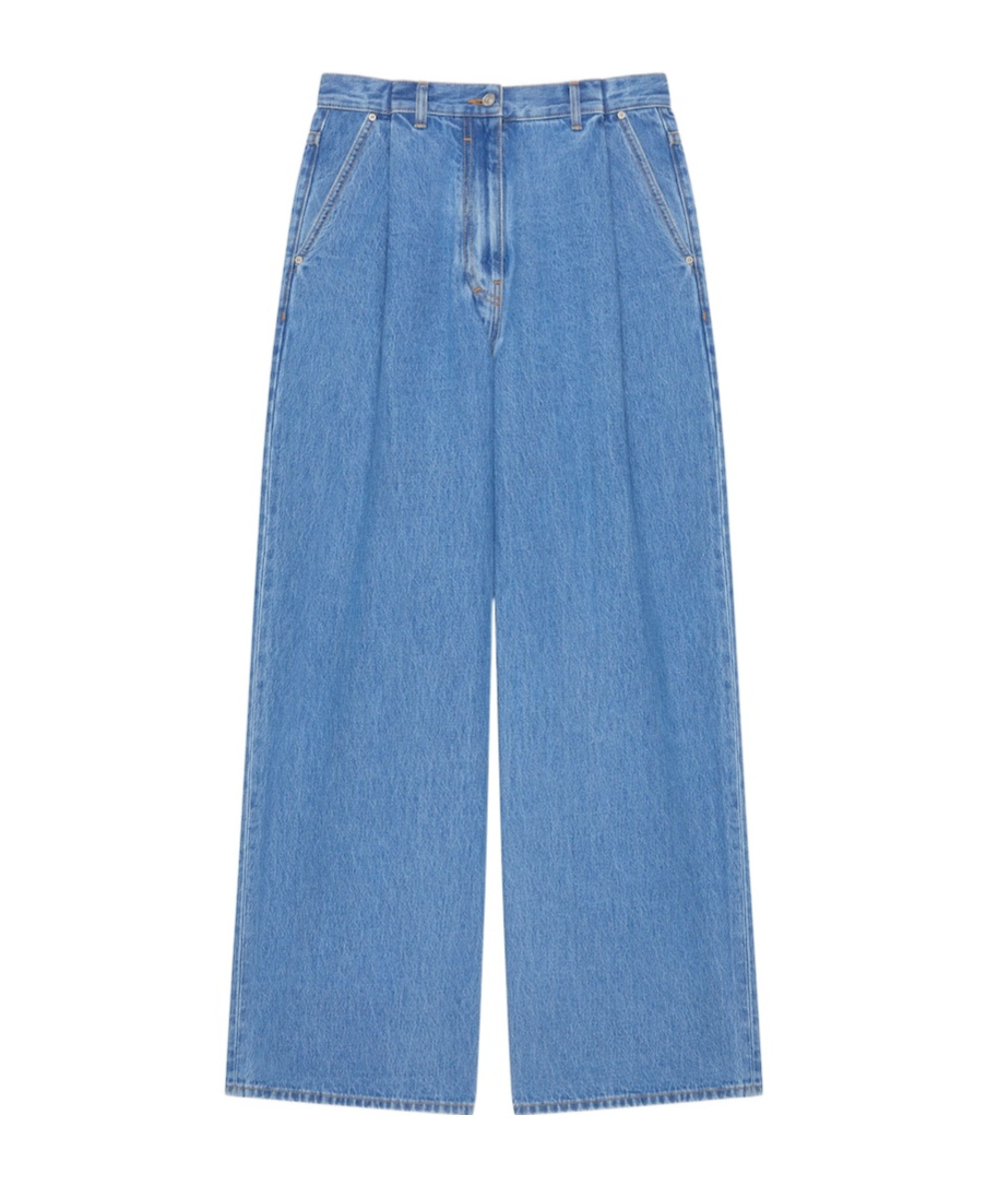 Givenchy Blue Oversized Jeans In Blue