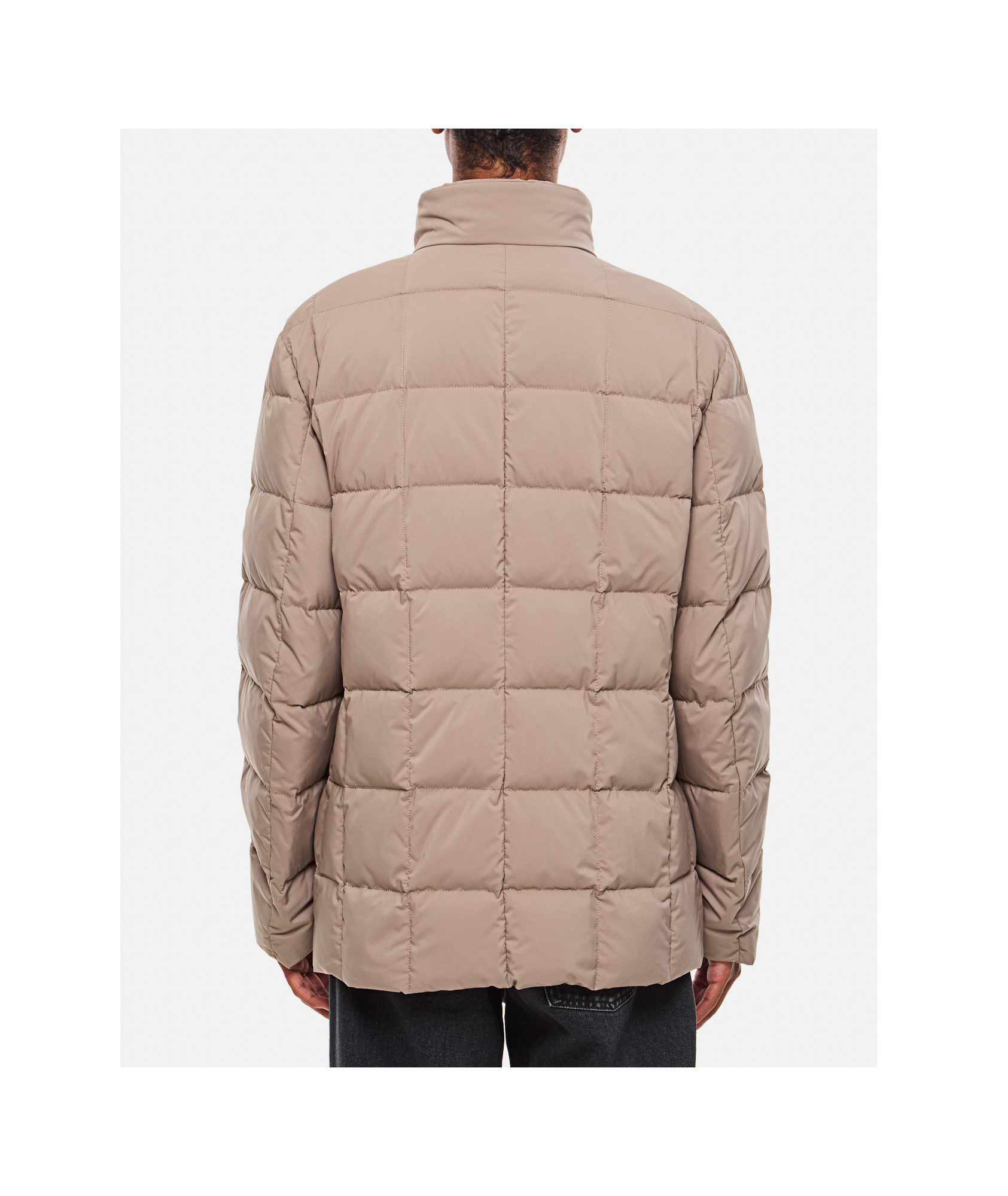 Fay Long-sleeved Down Jacket In Nude