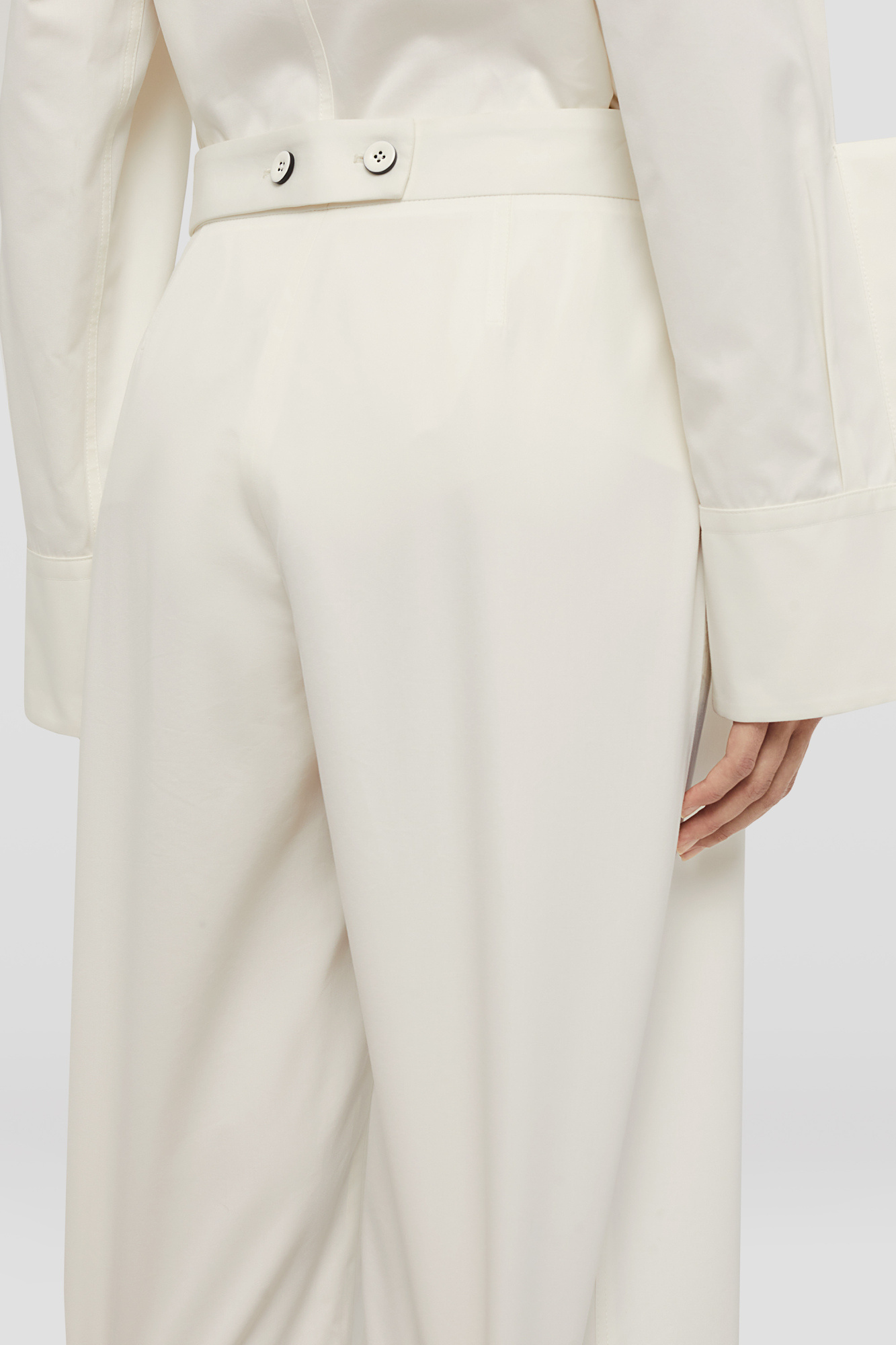 Shop Jil Sander Trousers In White
