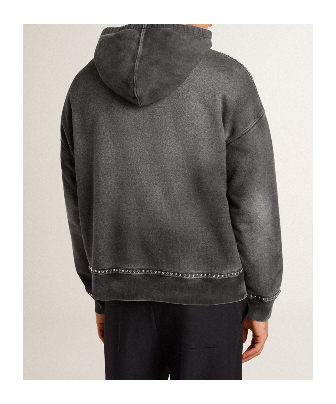 Golden Goose Rivet Paint Effect Sweatshirt In Black