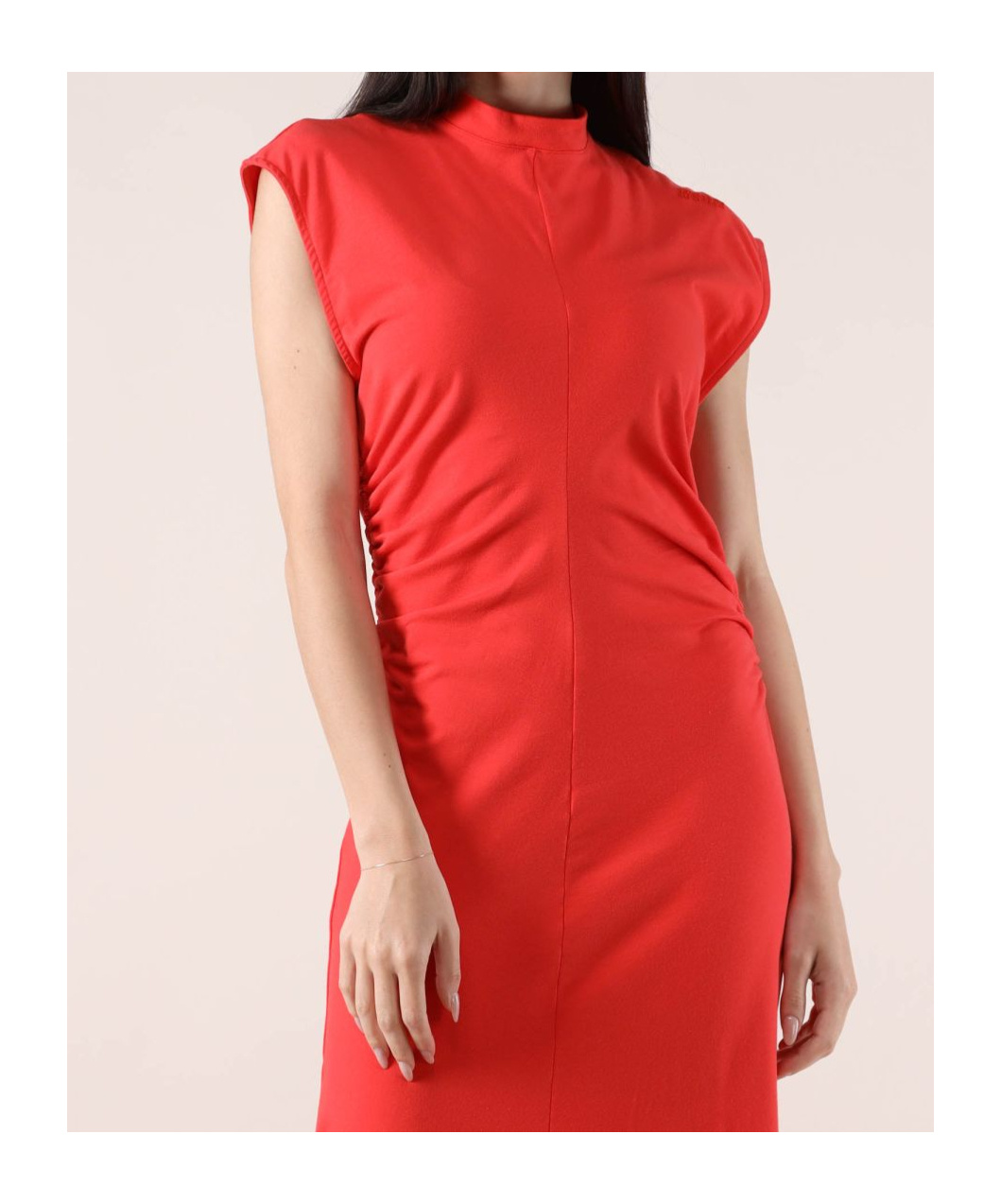 Msgm Sleeveless Dress In Red