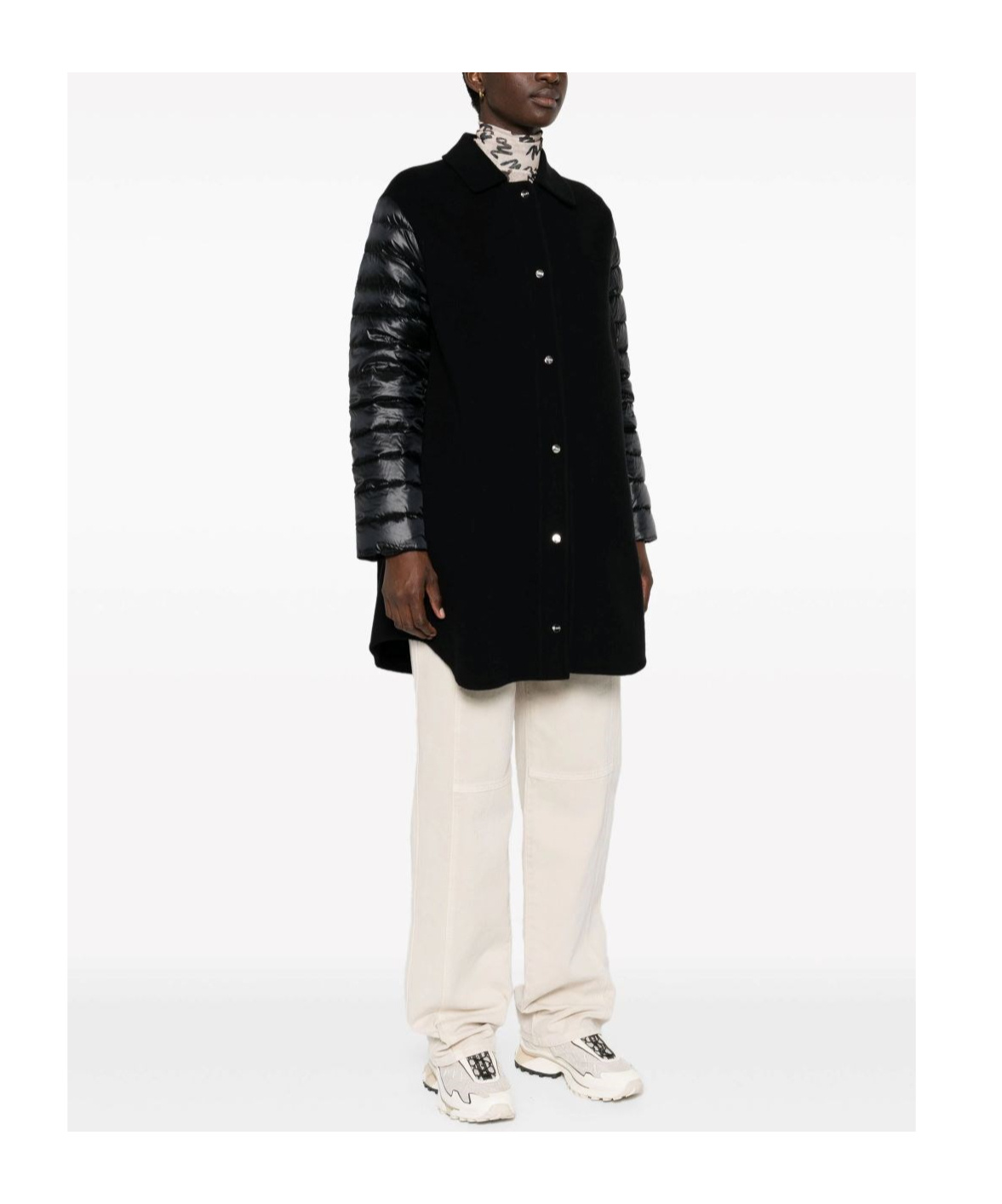 HERNO HERNO PANELLED STRAIGHT HEM PUFFER COAT