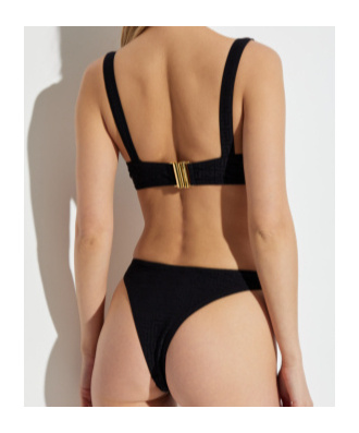 Balmain Two-piece Bikini Suit In Black