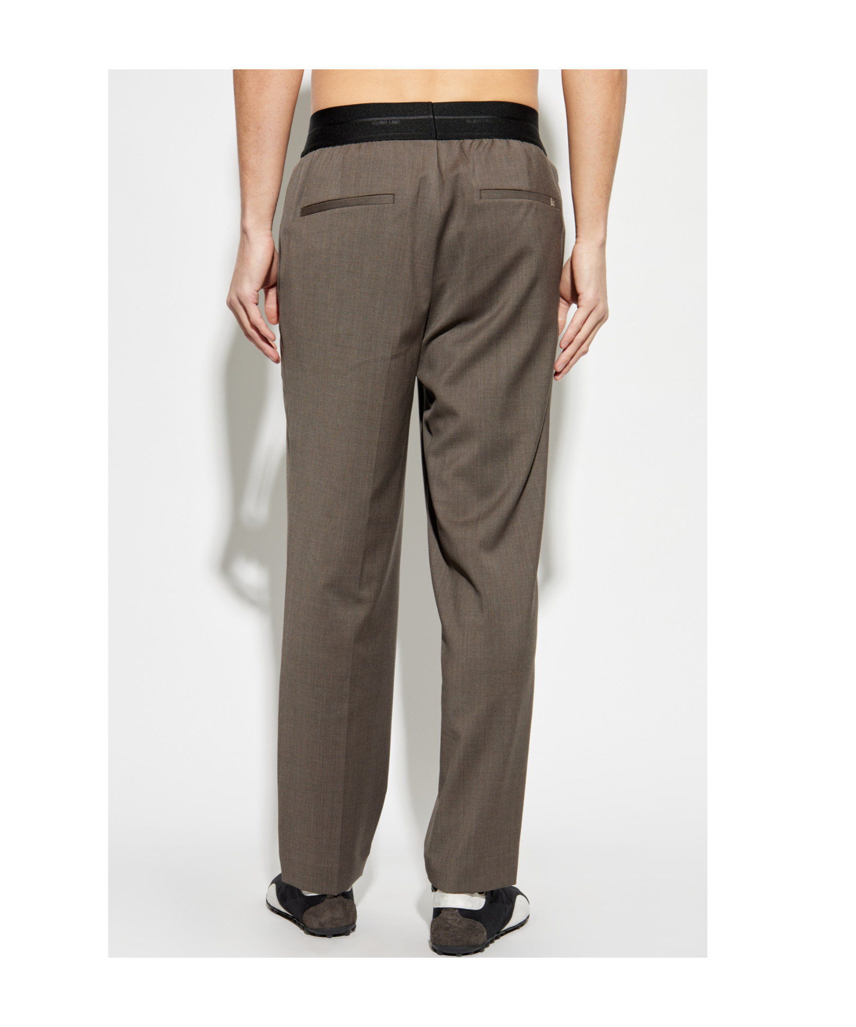 Helmut Lang Tapered Trousers In Brown