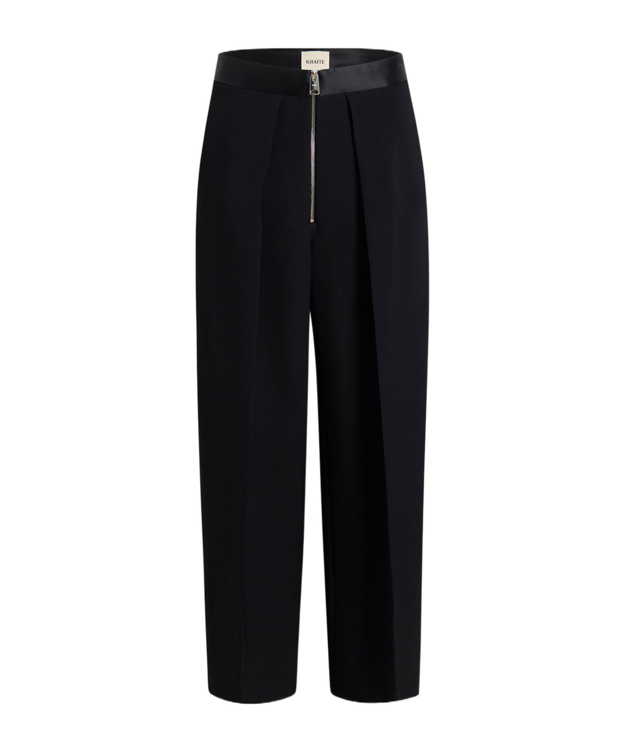 Shop Khaite Marine Low-rise Wide-leg Pants In Black