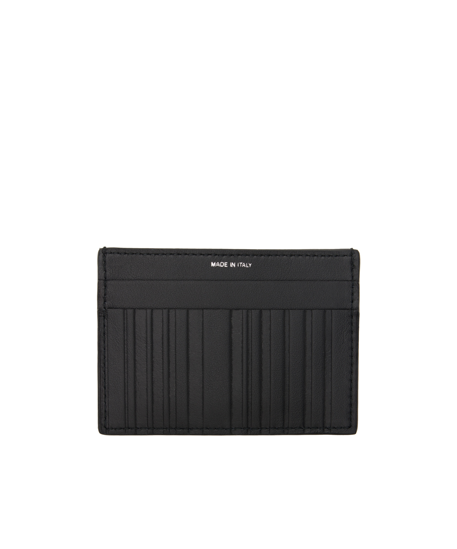 Paul Smith Shadow-stripe Leather Cardholder In Black