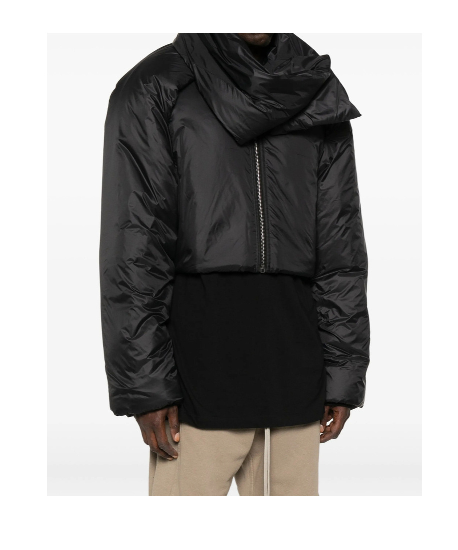 Rick Owens Drkshdw Cropped Padded Jacket In Black
