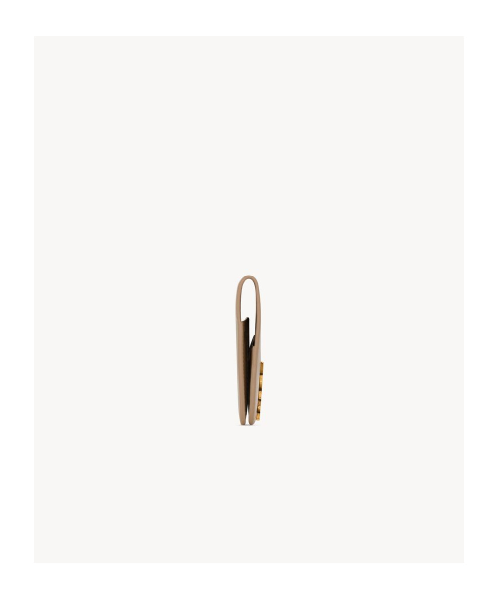Saint Laurent Voltaire Box Passport Holder In Nude