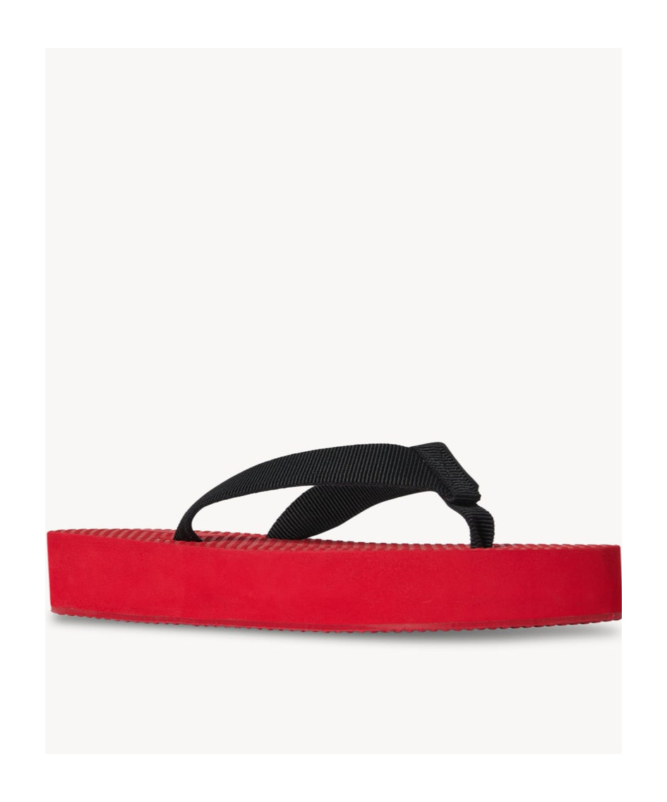 The Row Dune Platform Thong Sandals In Black