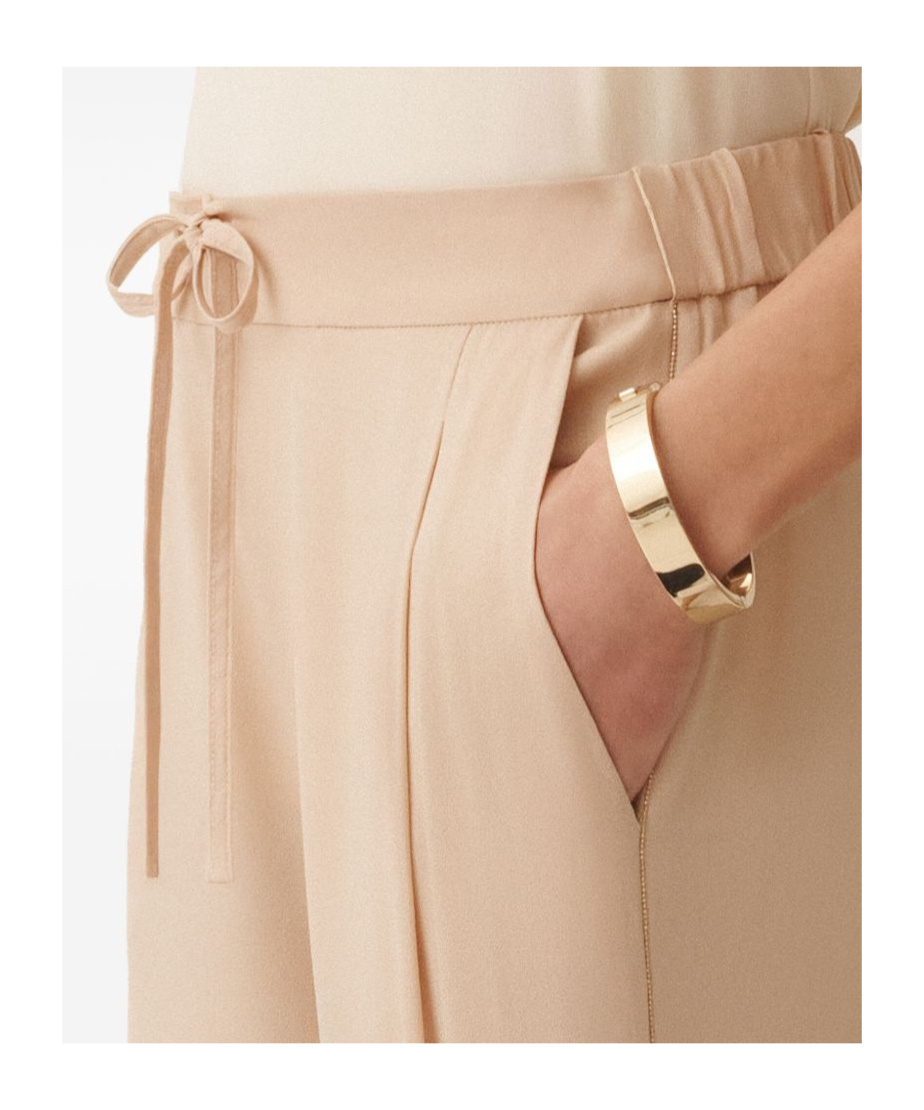 Shop Fabiana Filippi Drawstring Sweatpants In Nude