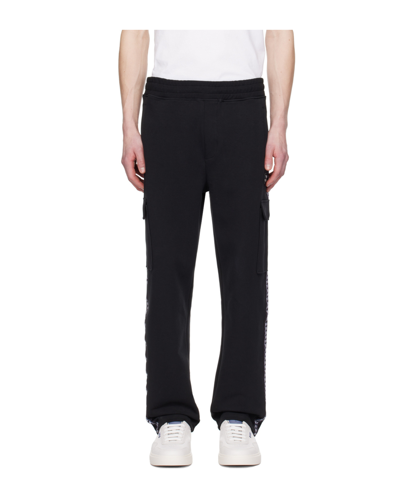 Shop Hugo Boss Double-pocket Design Sweatpants In Black