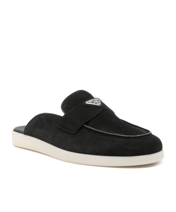 PRADA BAND-LOGO MULES