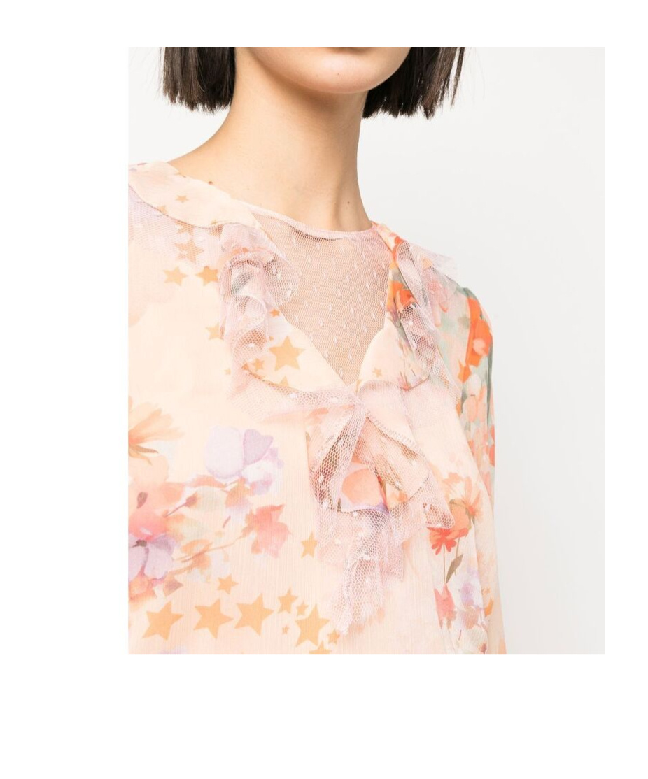 Twinset Ruffled Floral-print Blouse