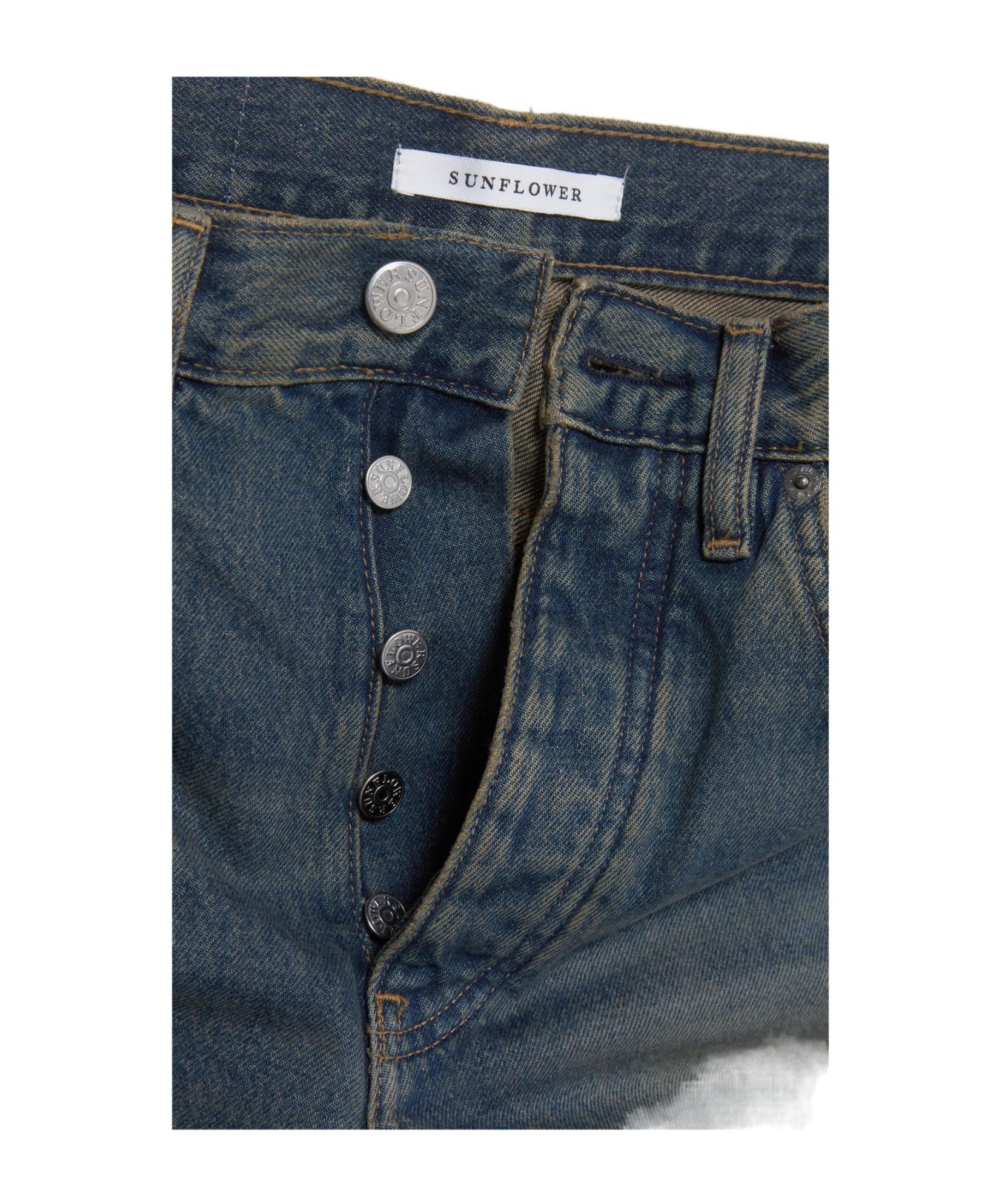 Sunflower Button-fly Five-pocket Jeans In Blue