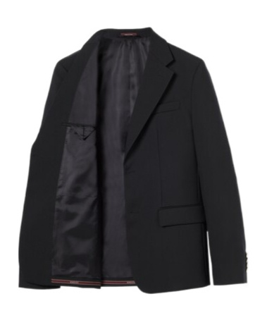 Gucci Single-breasted Wool Jacket In Black