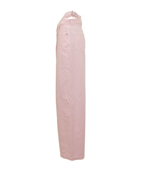 Ambush Cut-out Wide-leg Jeans In Nude