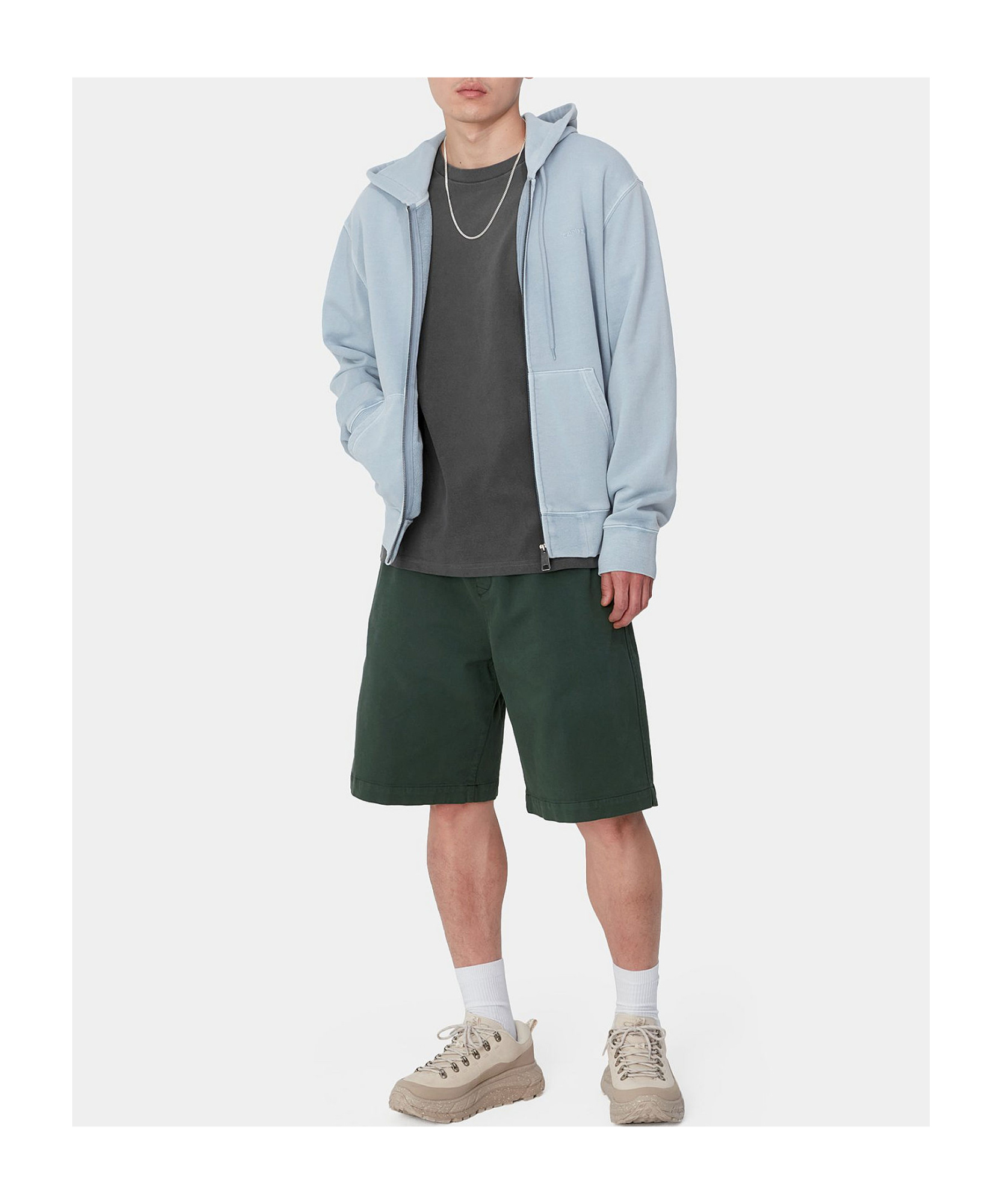 Carhartt Hooded Duster Script Jacket In Gray