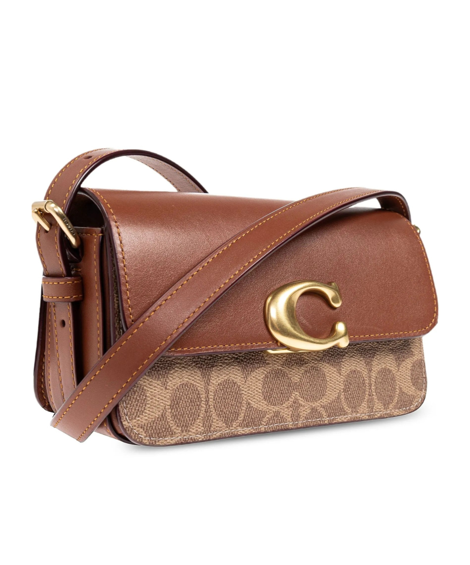 Coach Zoe Signature Coated Canvas Tan Caramel Shoulder Bag