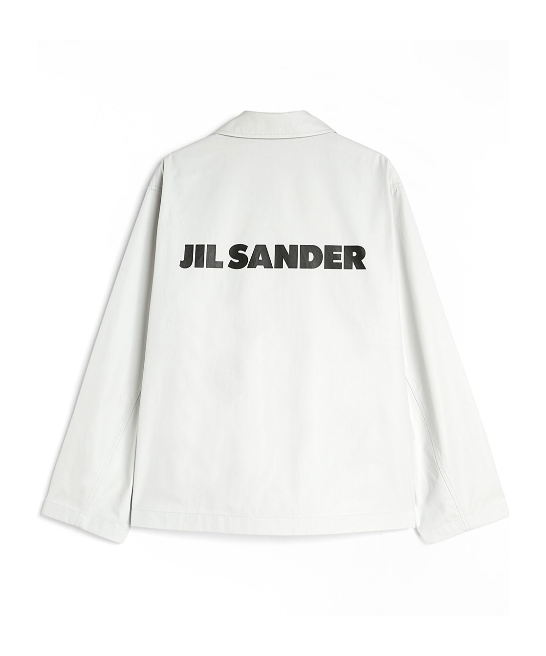 Jil Sander Light Grey Cotton Windbreaker In Gray