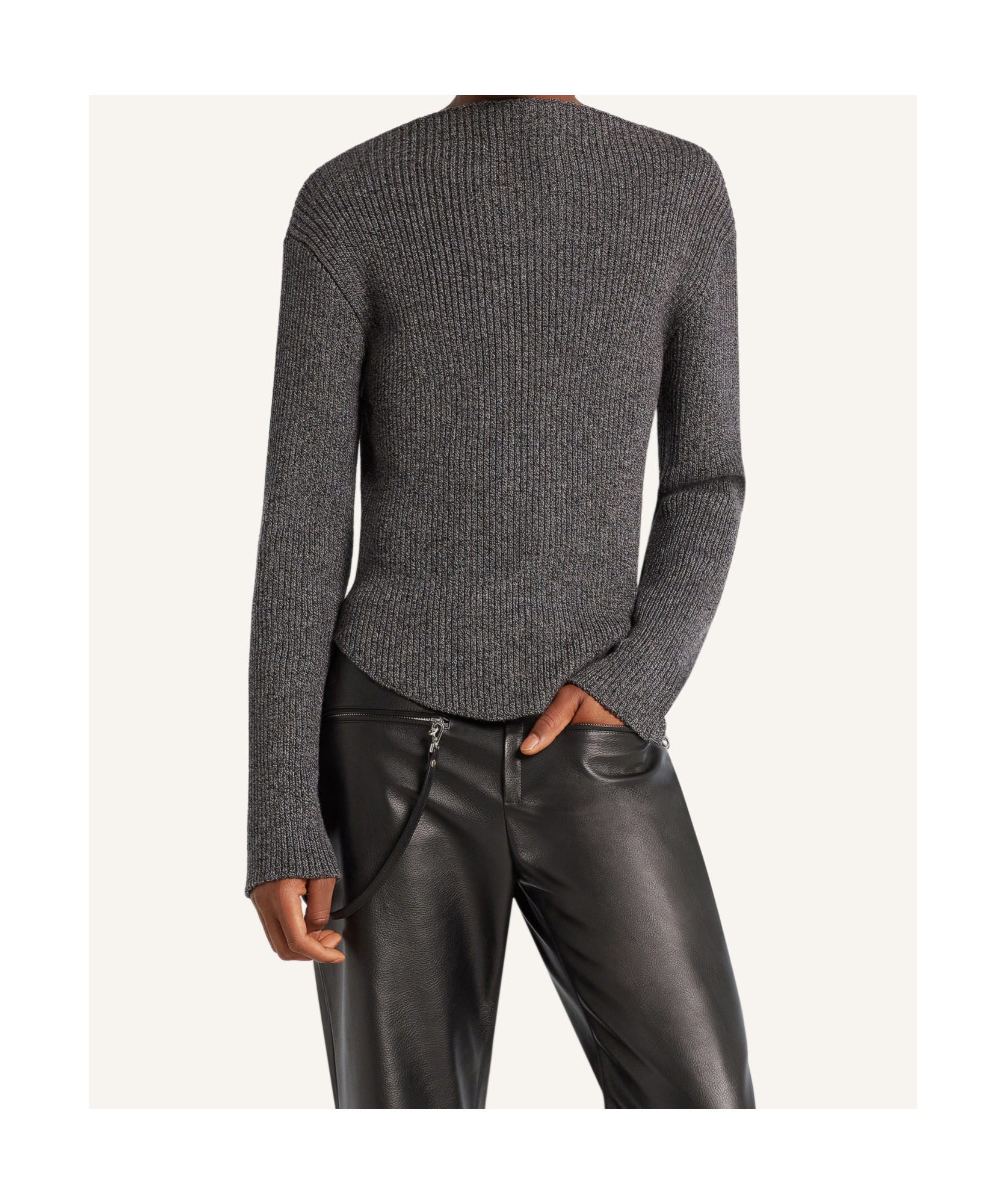 Courrèges Ribbed-knit Sweater In Multi