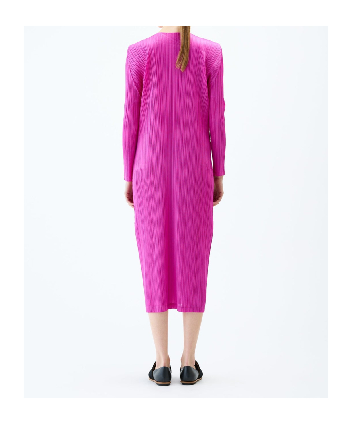 Issey Miyake Pleated Dress In Pink