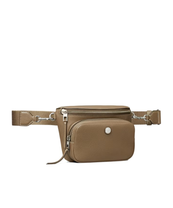 Tory Burch Mini Pebbled-leather Belt Bag In Brown