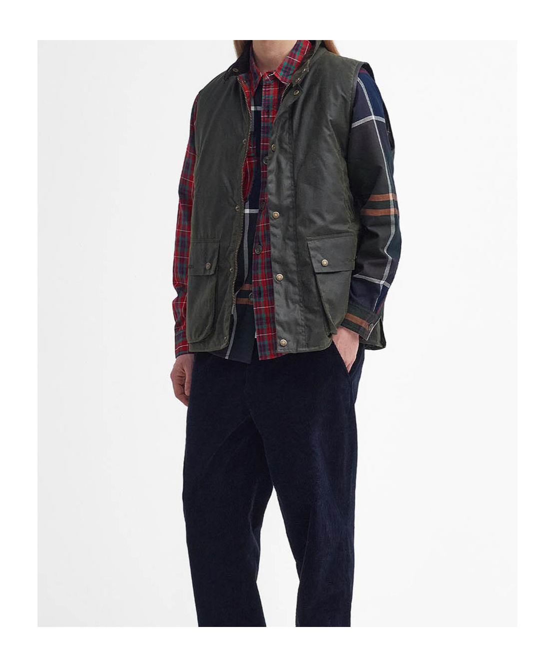 Baracuta Men's Barbour Xwaxed Oversized Vest Jacket In Black