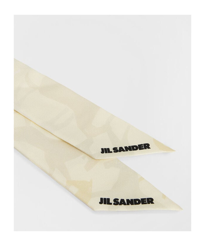 Jil Sander Horse-print Logo Bandeau Scarf In Neutral