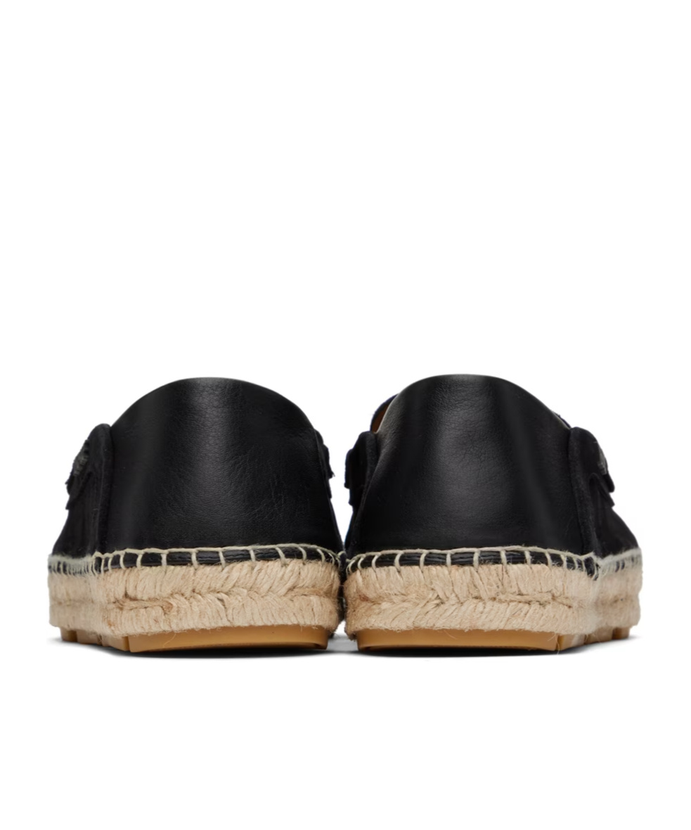 Versace Logo-print Suede Espadrilles In Black