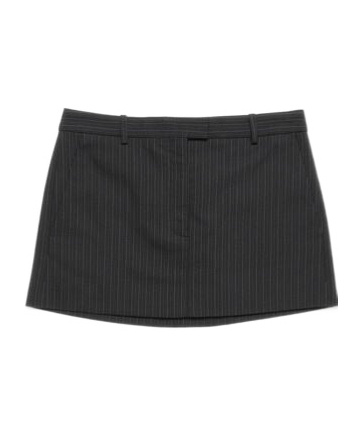 Acne Studios Pinstripe Skirt In Black