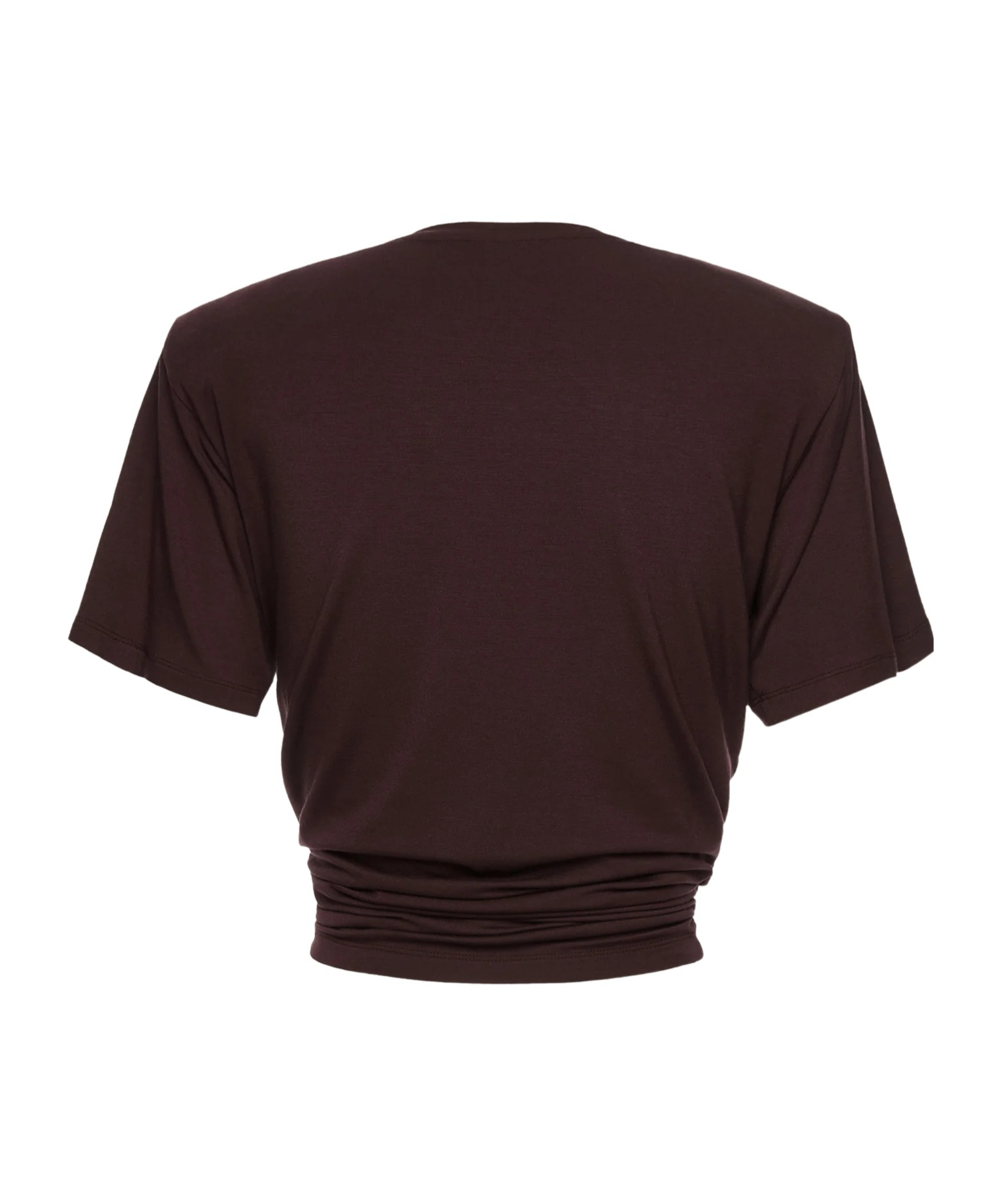 Magda Butrym Knotted Jersey T-shirt In Brown In Brown