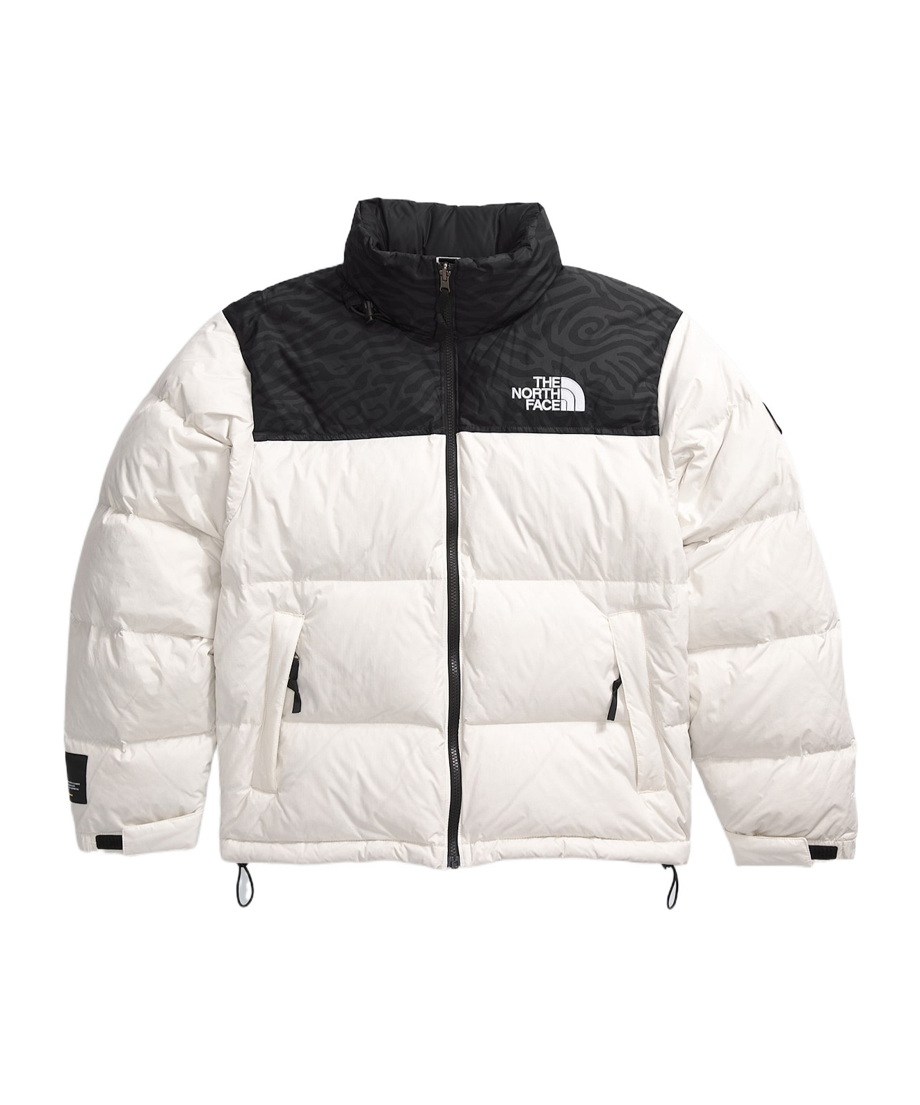 Shop The North Face Colourblock Puffer Jacket In White