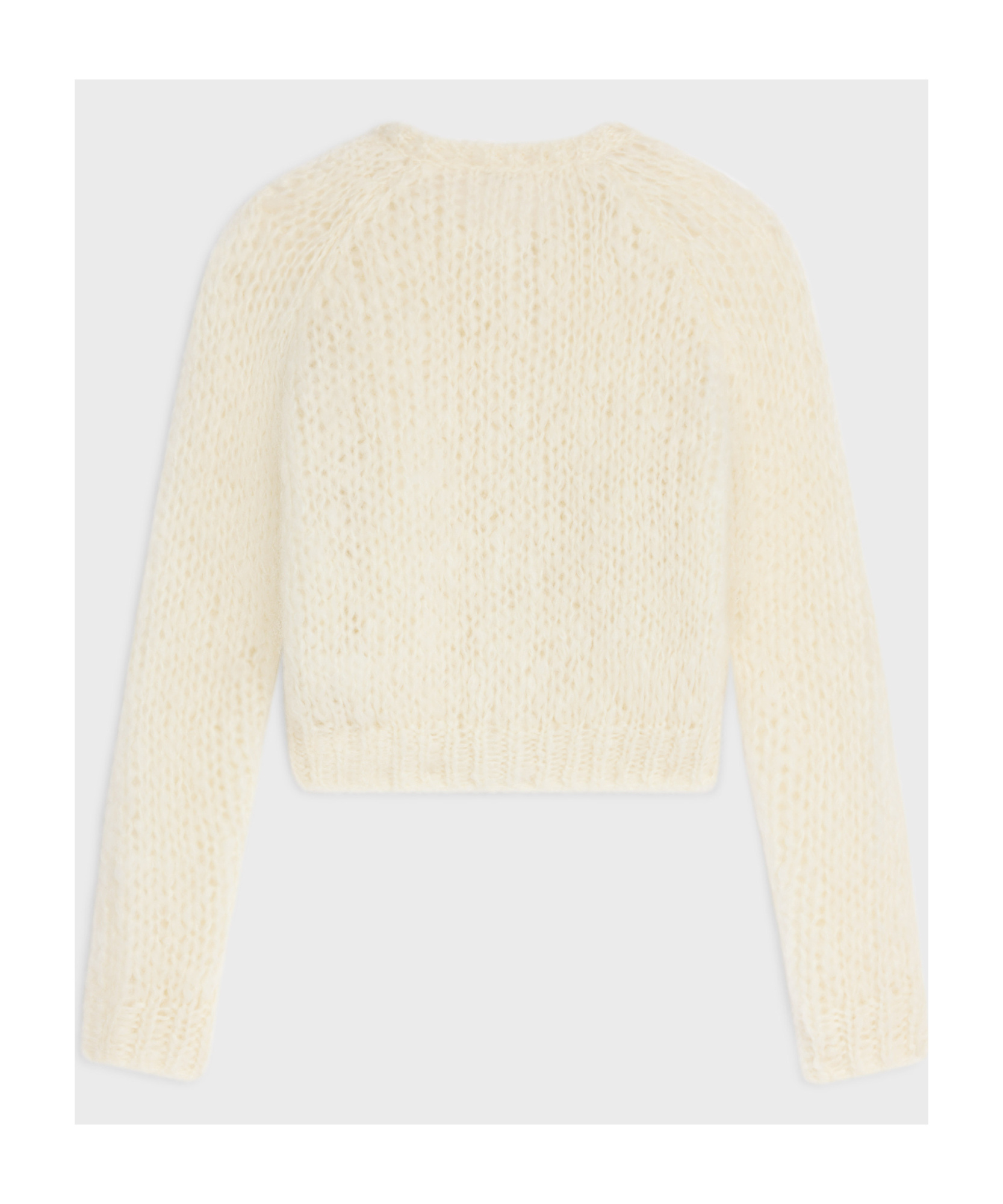 Shop Celine Embroidered Cardigan In Mohair In Nude