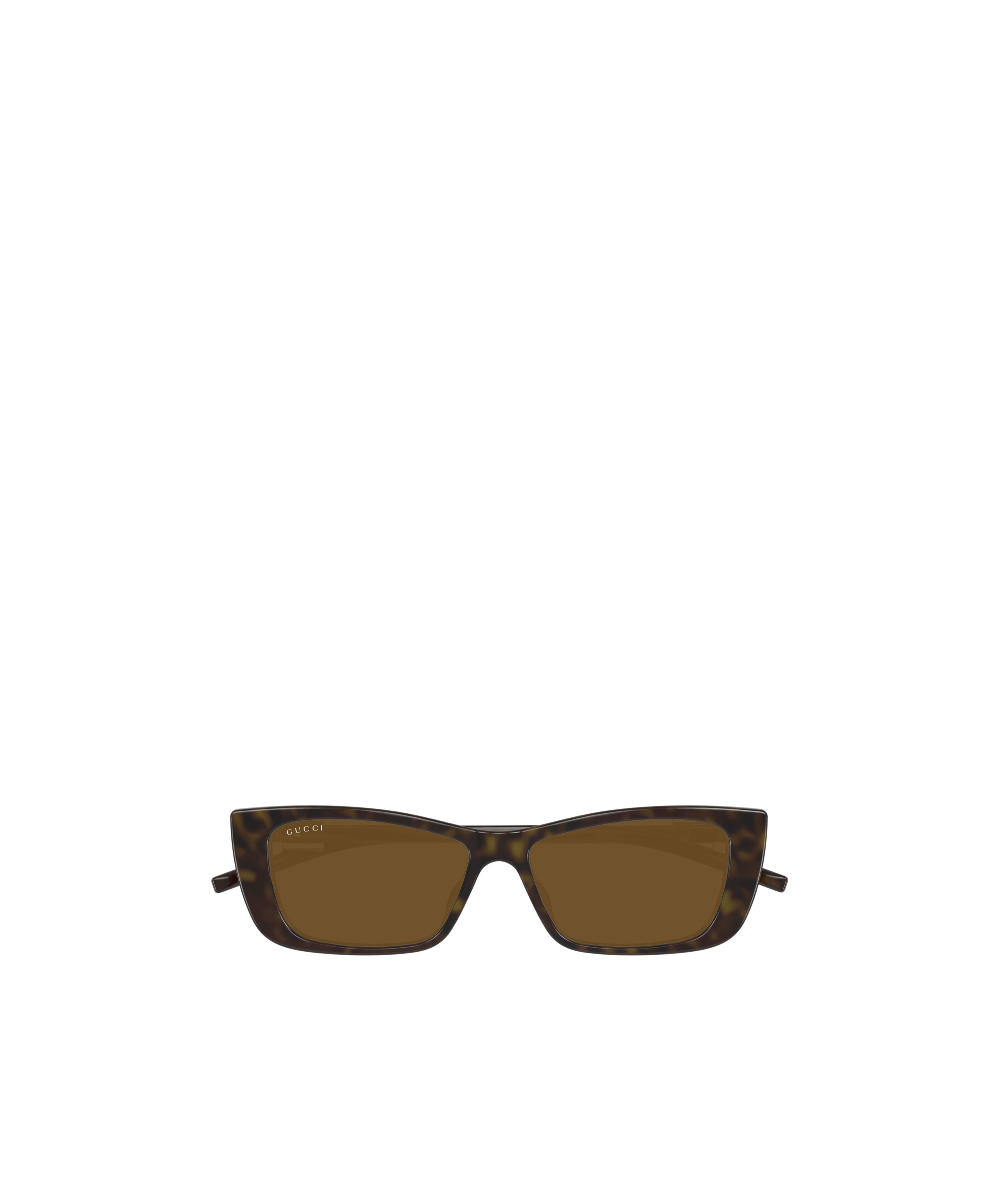 Gucci Geometric Frame Sunglasses In Brown