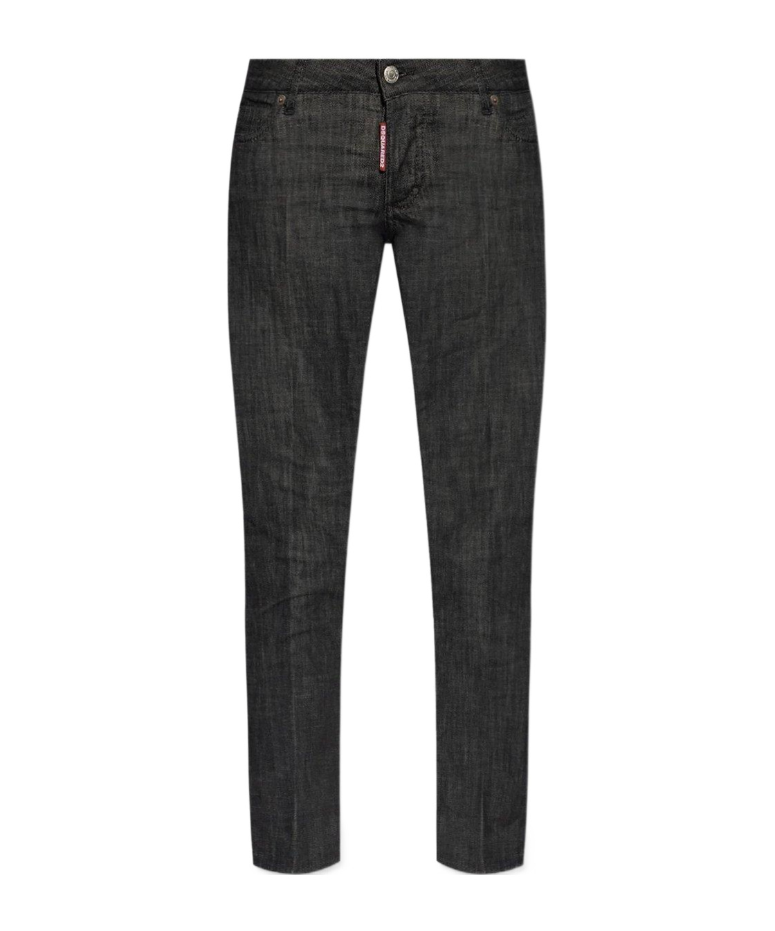 Dsquared2 Super-skinny Black Denim Jeans With Cropped Leg In Black