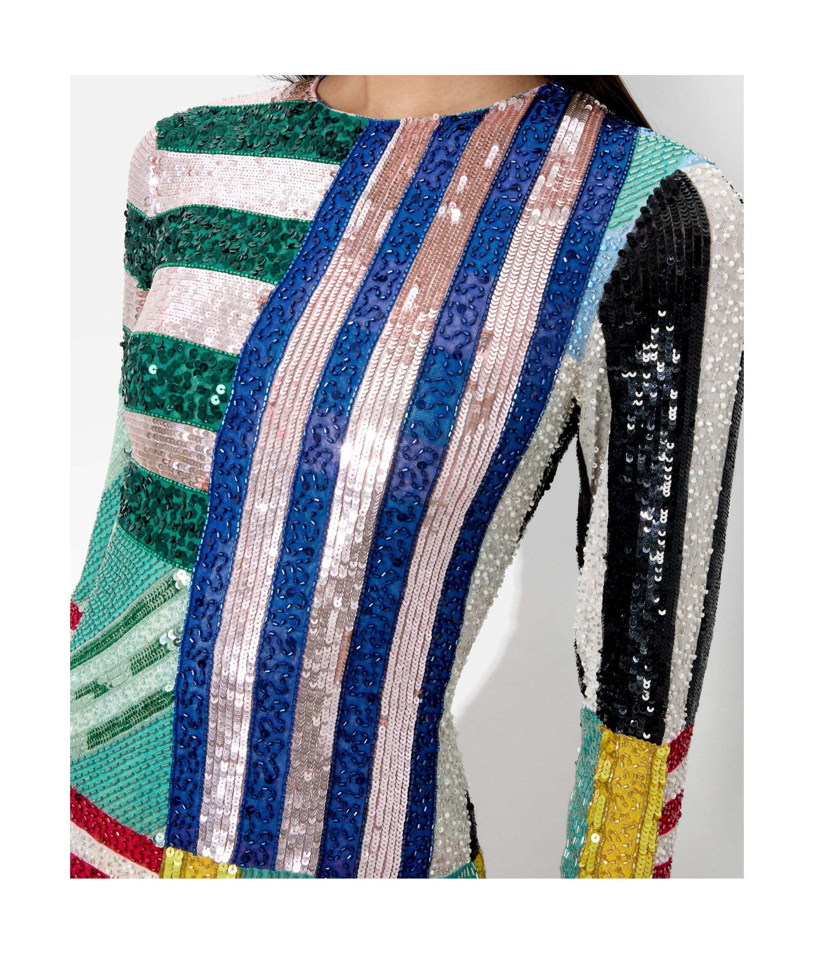 Alice And Olivia Delora Embellished Mini Dress In Multicolor