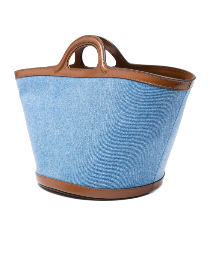 Marni Denim Bucket Bag In Blue