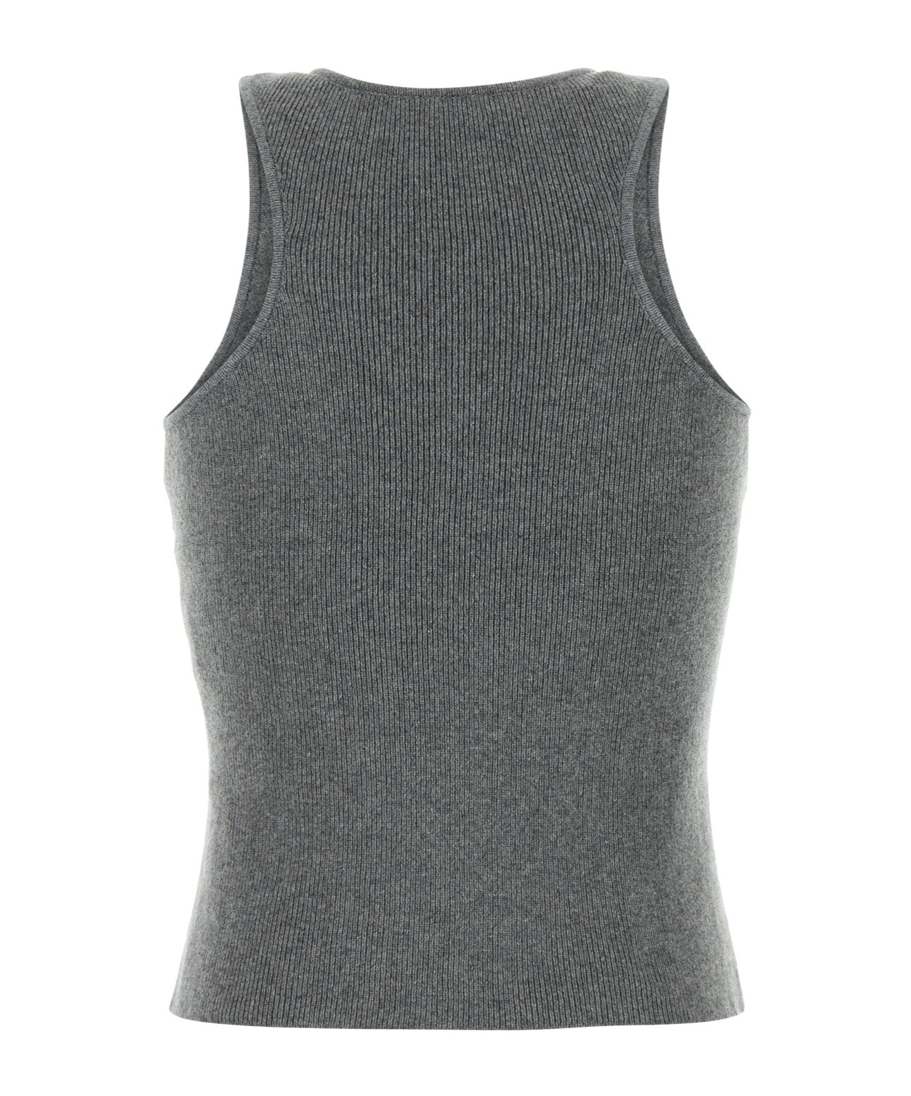 Magda Butrym Grey Cashmere Tank Top In Black