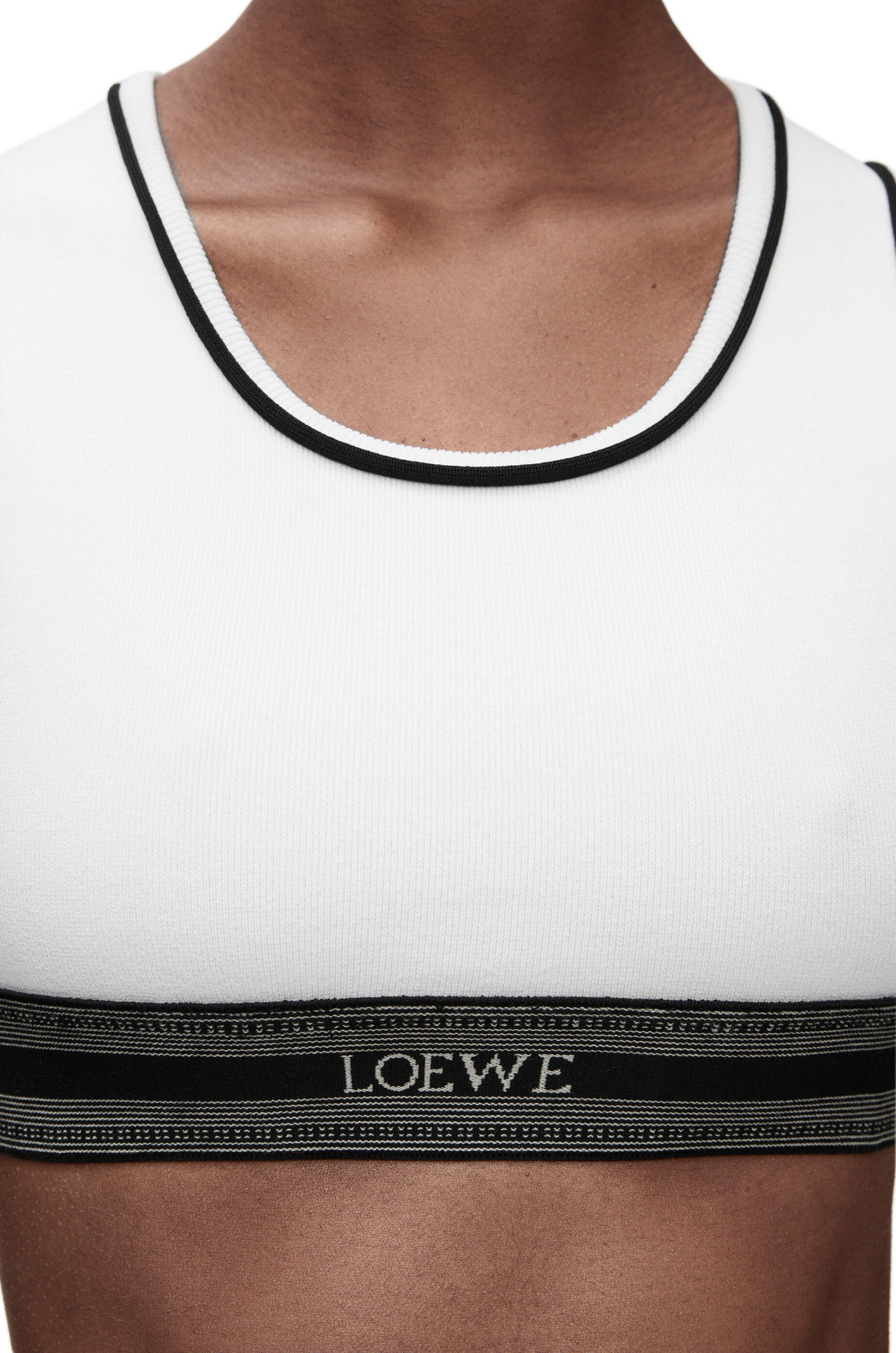 Loewe Stretch-ponte Sports Bra In White