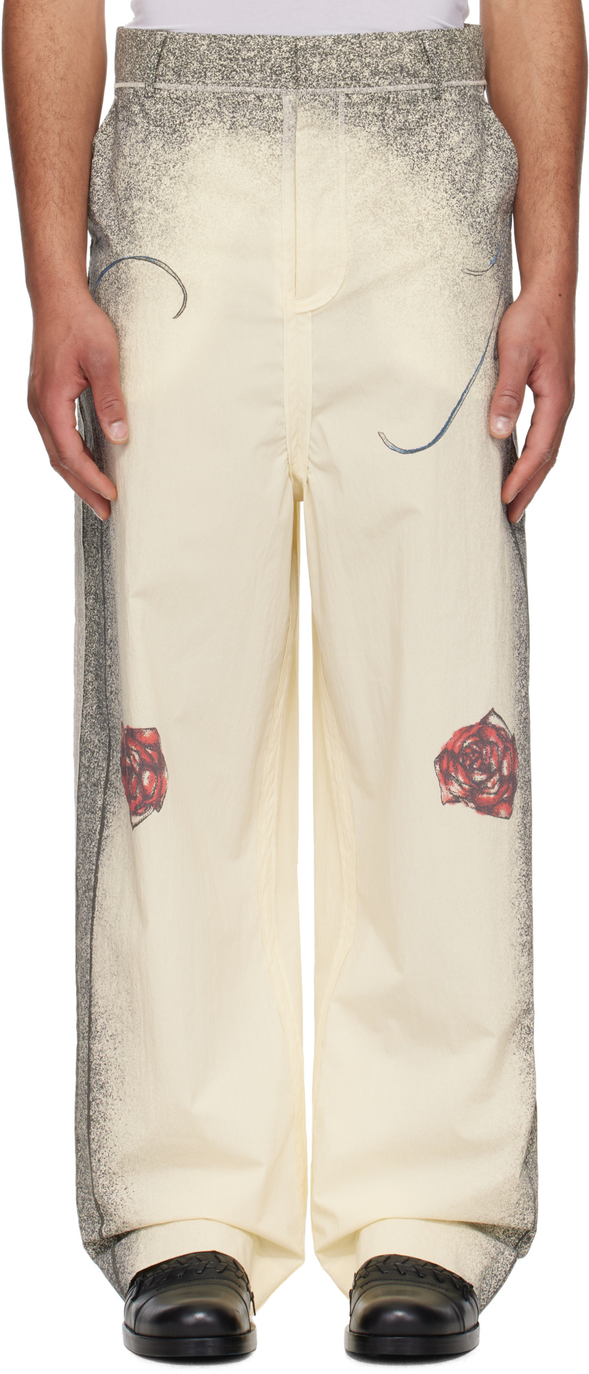 Jean Paul Gaultier Multi-tattoo Trousers In Nude