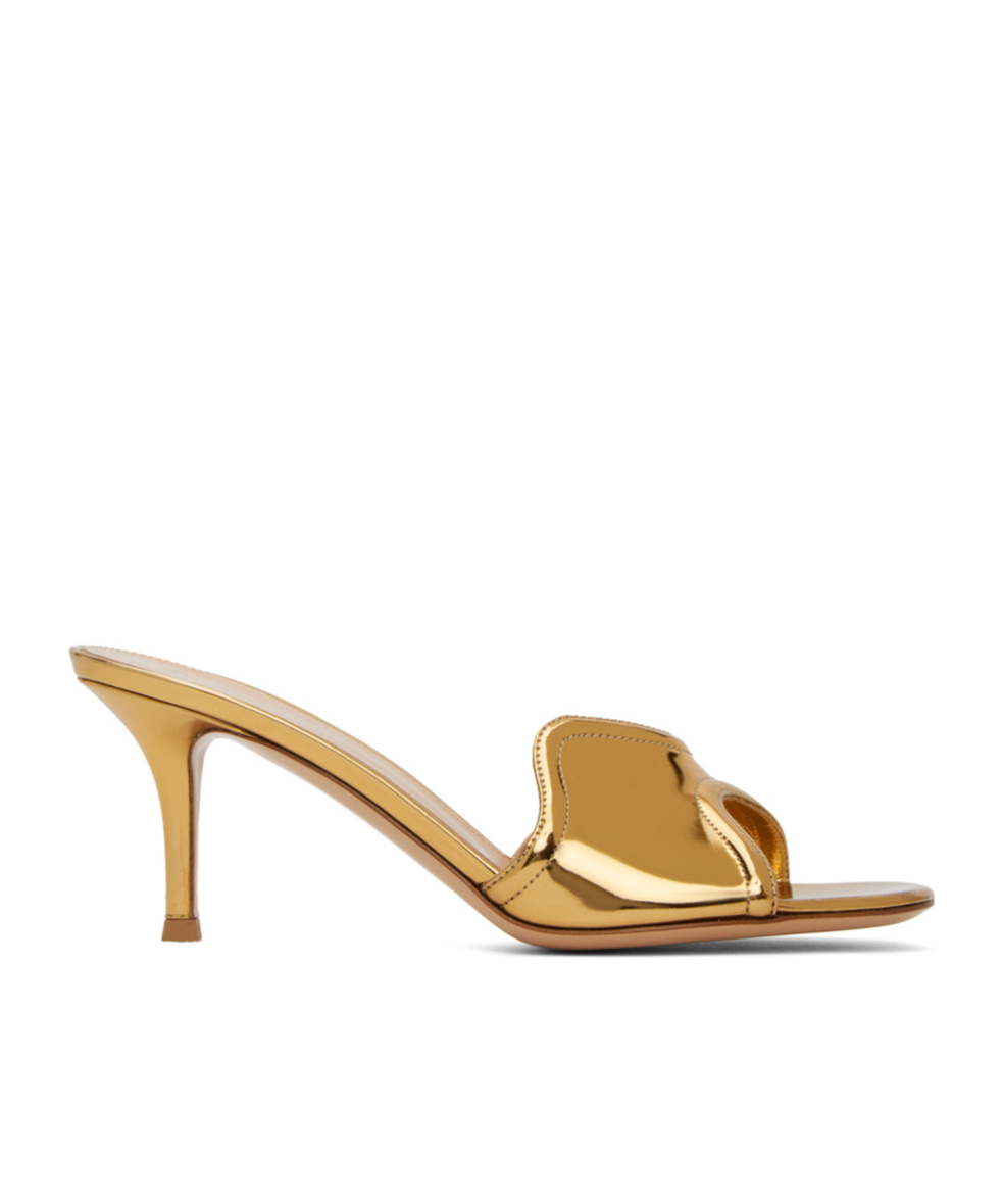 Gianvito Rossi Lucrezia Metallic-effect Mules In Brown