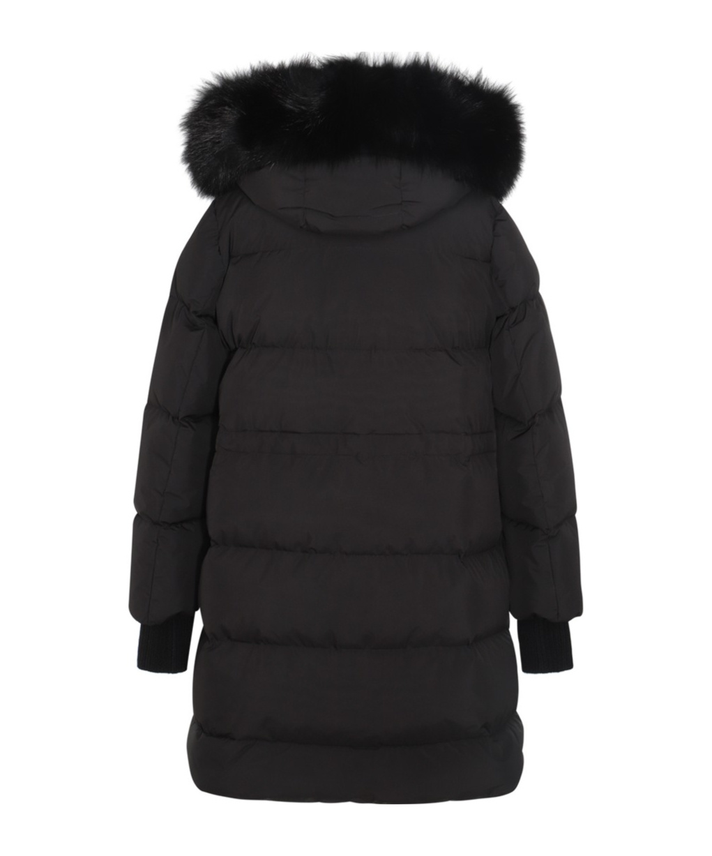 Moorer Black Wool Down Jacket In Black