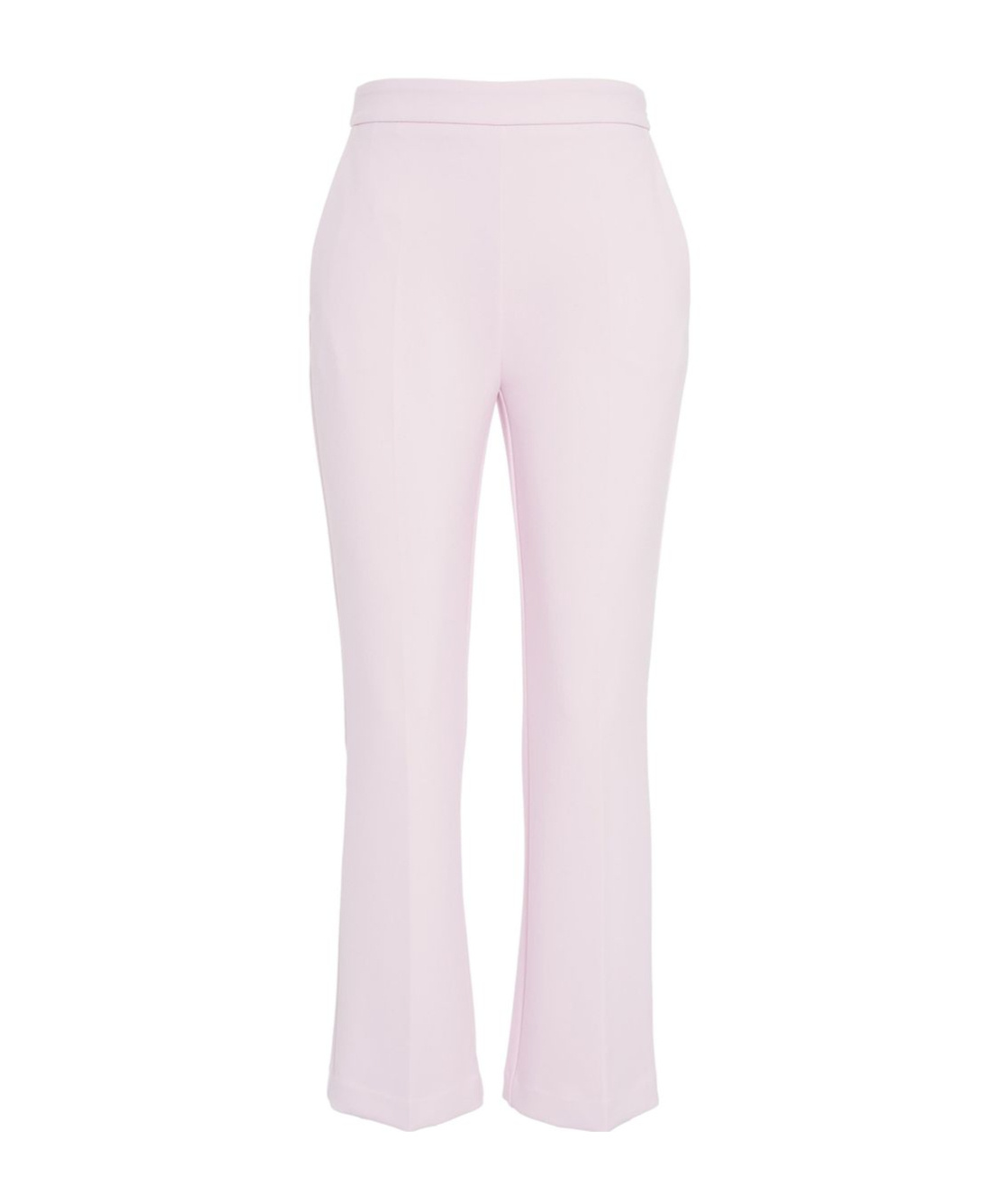 Elisabetta Franchi Logo Plaque Crêpe Cropped Trousers In Pink