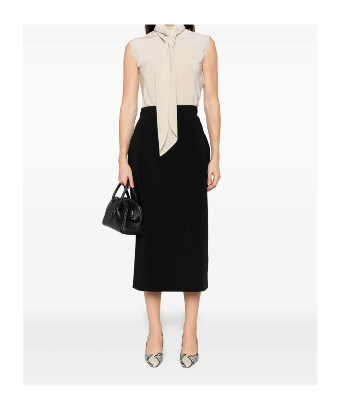 Alberta Ferretti Alberta Ferreti Elastan Skirt In Black