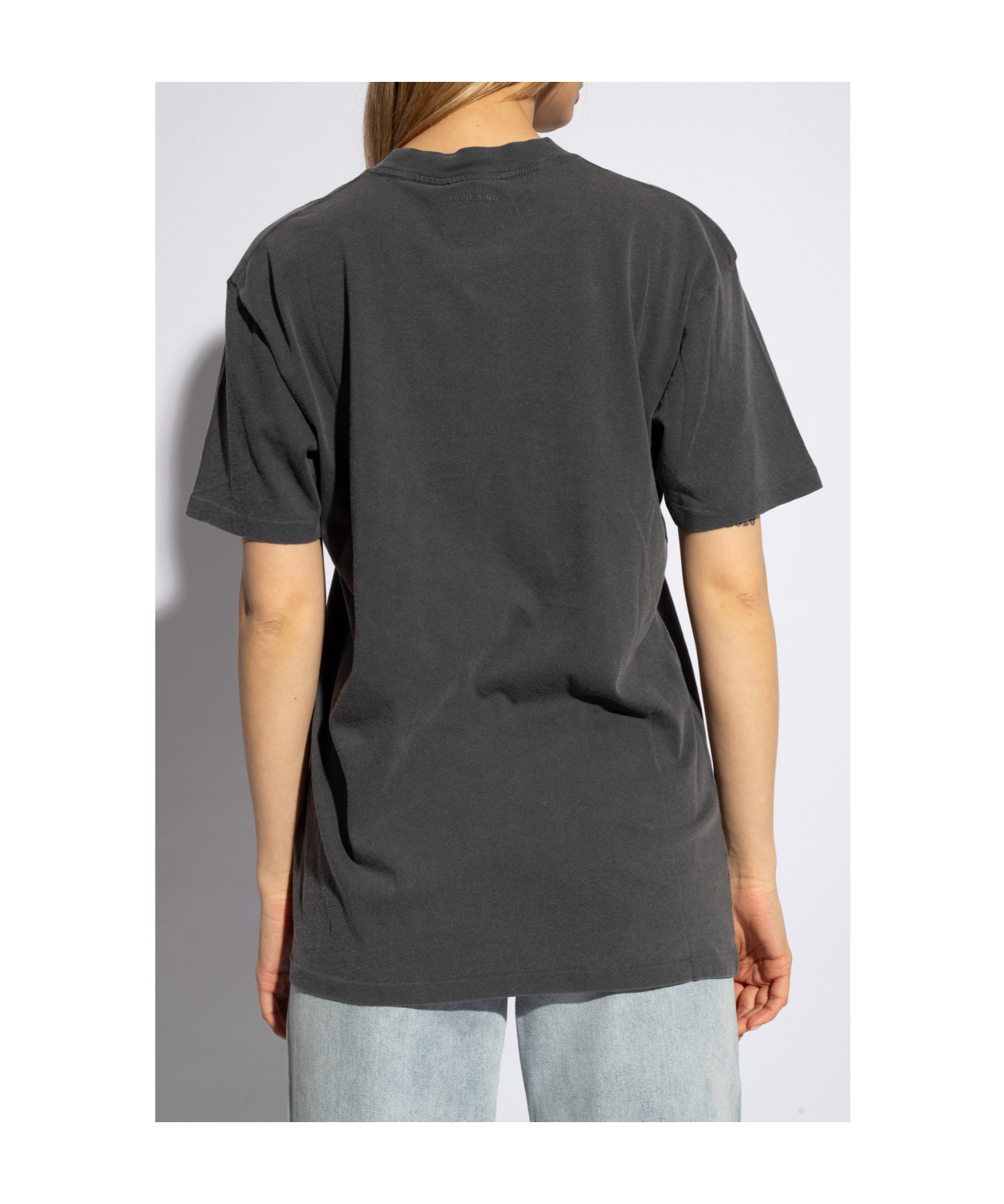 ANINE BING WALKER LEOPARD-LOGO ORGANIC COTTON T-SHIRT