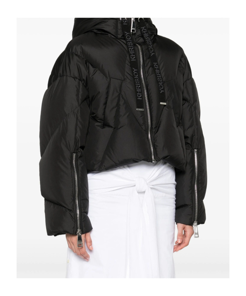 Khrisjoy Hooded Cotton Jacket In Black