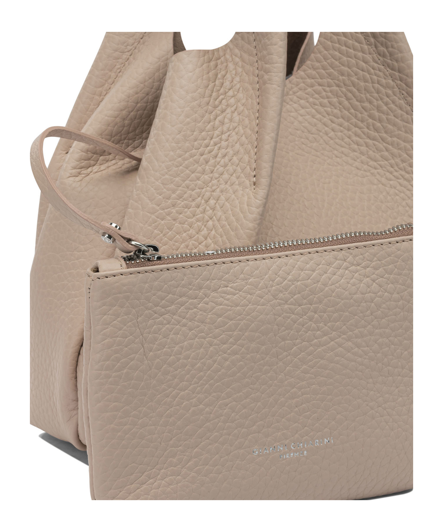 Gianni Chiarini Pebbled Shoulder Bag In Brown