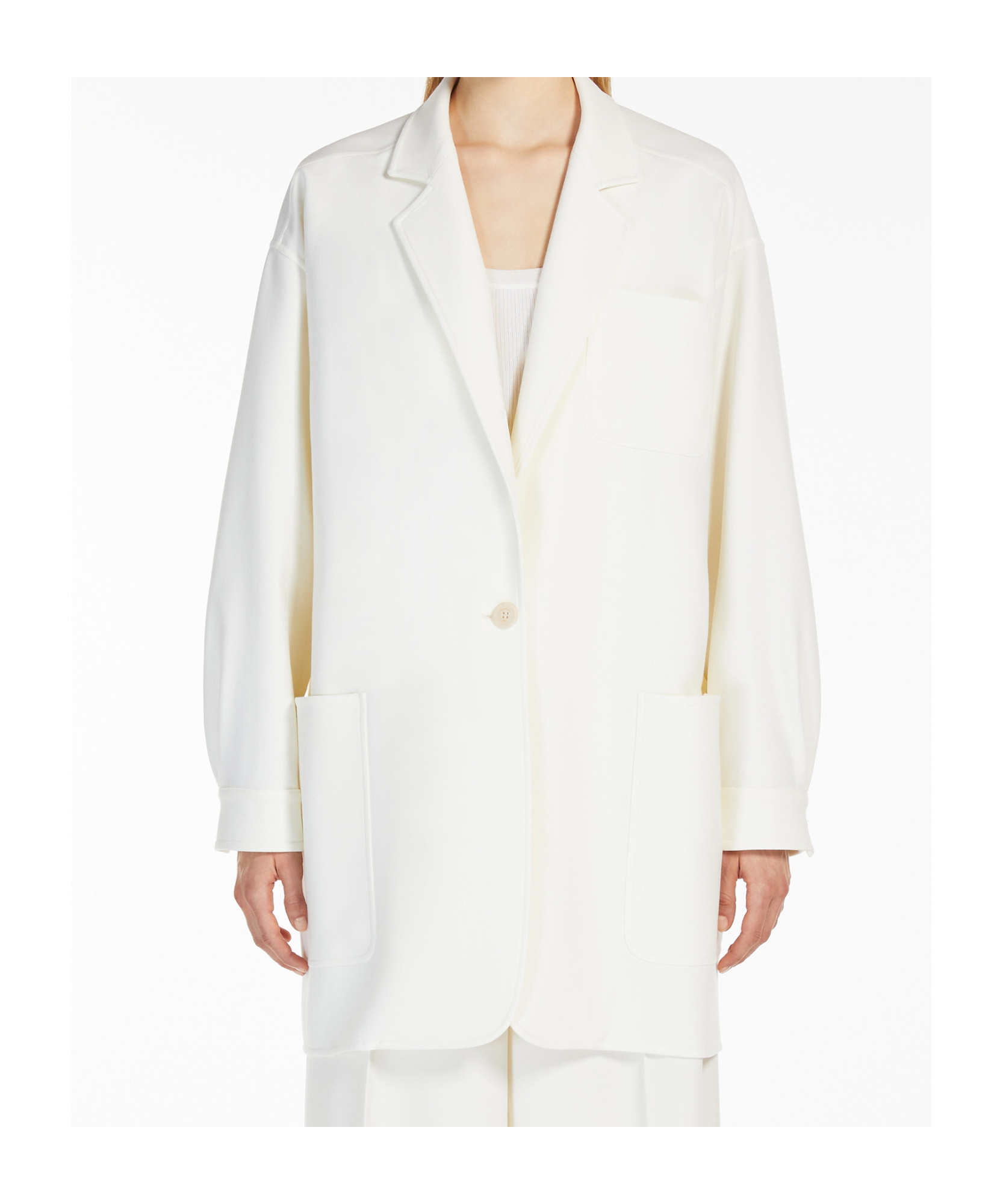 MAX MARA LONG-SLEEVED WOOL SUIT COAT